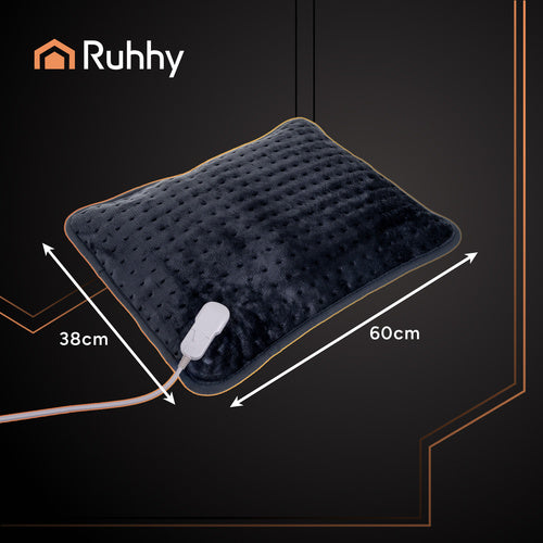 Grijana Jastučnica 60x38 cm Siva Električna s 4 Razine Temperature