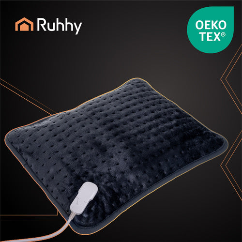 Grijana Jastučnica 60x38 cm Siva Električna s 4 Razine Temperature