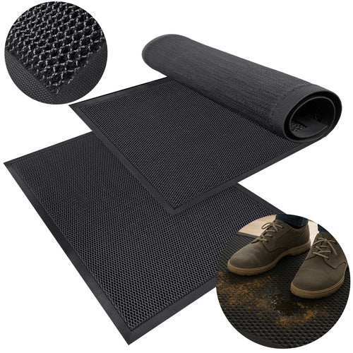 Otirač za Ulaz 90x60 cm Crni, Protuklizan, 3D Mreža