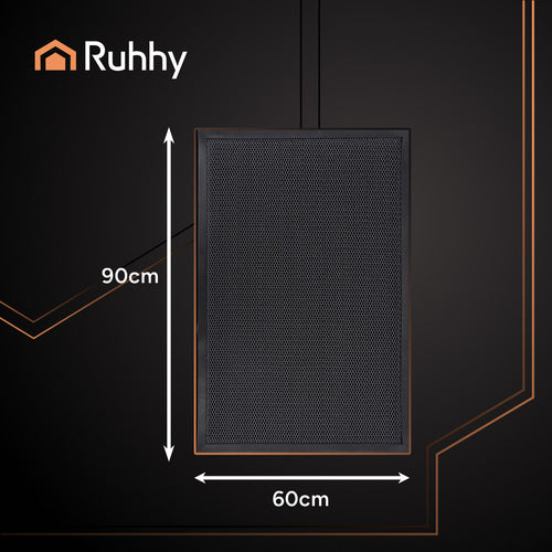Otirač za Ulaz 90x60 cm Crni, Protuklizan, 3D Mreža