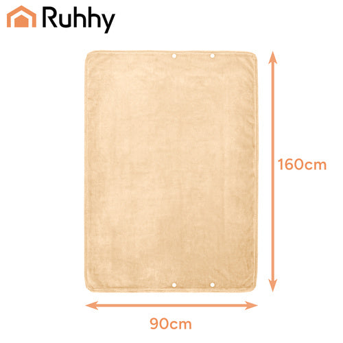 Električna Grijaća Dekica za Leđa i Ramena 160x90 cm Bež USB 3 Razine