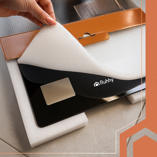 Analitička LCD Osobna Vaga za Kupaonicu 30x30x3 cm Crna