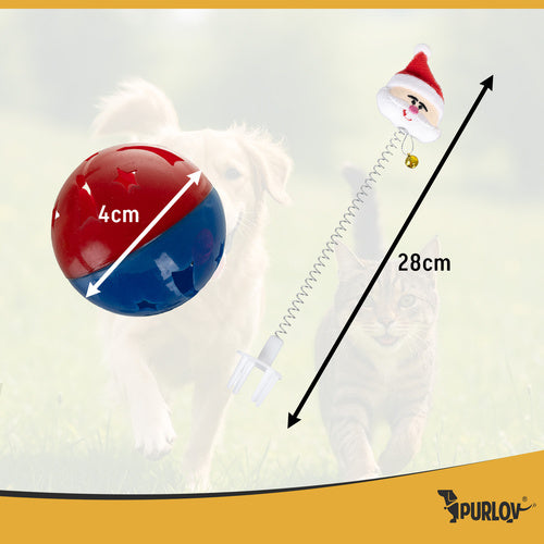 Set Božićnih Igračaka za Mačke, 6 Komada, Višebojni