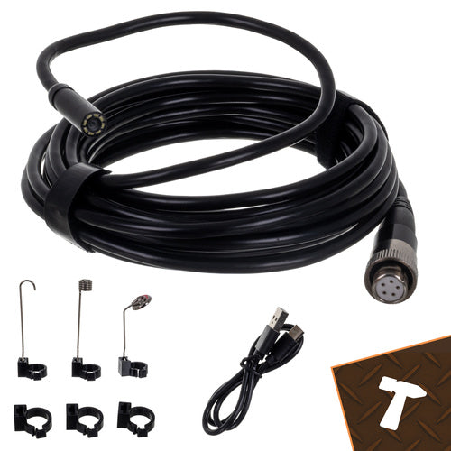 Inspekcijska Kamera Endoskop 5 m Full HD IP67, 8 LED, 4.2" Ekran, Crna/Narančasta