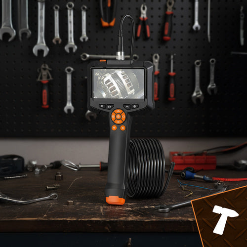 Inspekcijska Kamera Endoskop 5 m Full HD IP67, 8 LED, 4.2" Ekran, Crna/Narančasta