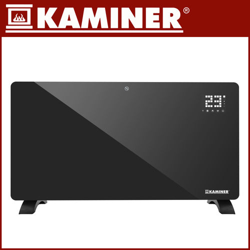 Stakleni Električni Grijač 85 x 41 cm Crni, 2300–2500W, WiFi i Daljinski