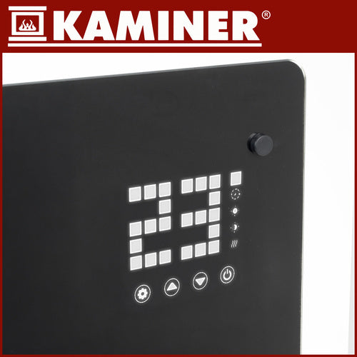 Stakleni Električni Grijač 85 x 41 cm Crni, 2300–2500W, WiFi i Daljinski