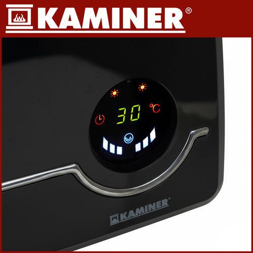 Električna Zidna Toplinska Zavjesa s WiFi, Daljinskim i Timerom 50 x 18 x 13 cm Crna