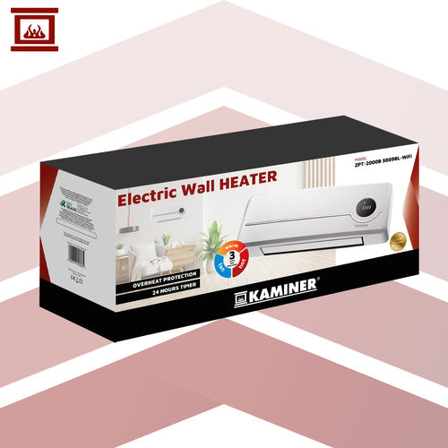 Električna Zidna Zavjesa za Zrak s Grijanjem 50 x 18 x 13 cm Bijela WiFi