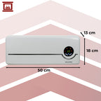 Električna Zidna Zavjesa za Zrak s Grijanjem 50 x 18 x 13 cm Bijela WiFi