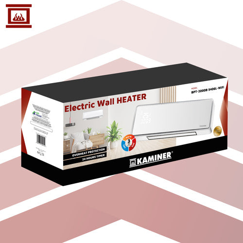 Bijela Zidna Električna Grijalica, 2000 W, WiFi