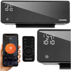 Crna Električna Zidna Grijalica s WiFi, Daljinskim i Timerom