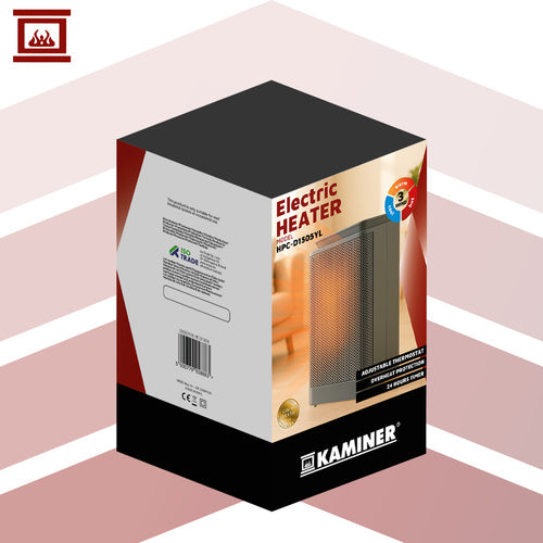 Keramički Električni Grijač 1500W s LED Zaslonom i Termostatom, Crni, 22 x 14.5 x 11 cm