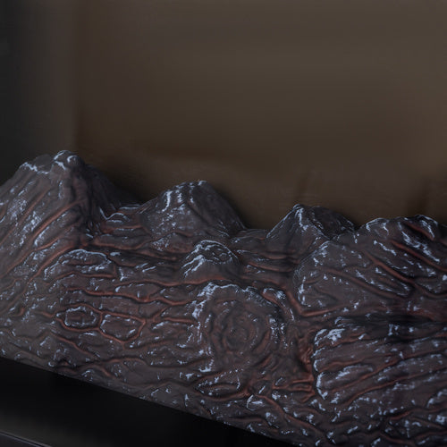 Električni Grijač s Efektom Plamena 2000W, 49 x 33 x 21 cm, Crni