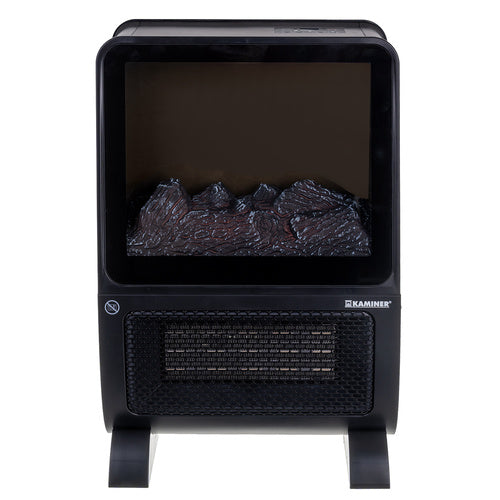 Električni Grijač s Efektom Plamena 2000W, 49 x 33 x 21 cm, Crni