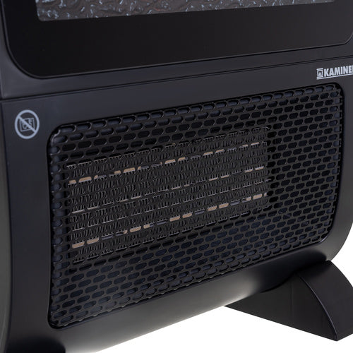 Električni Grijač s Efektom Plamena 2000W, 49 x 33 x 21 cm, Crni