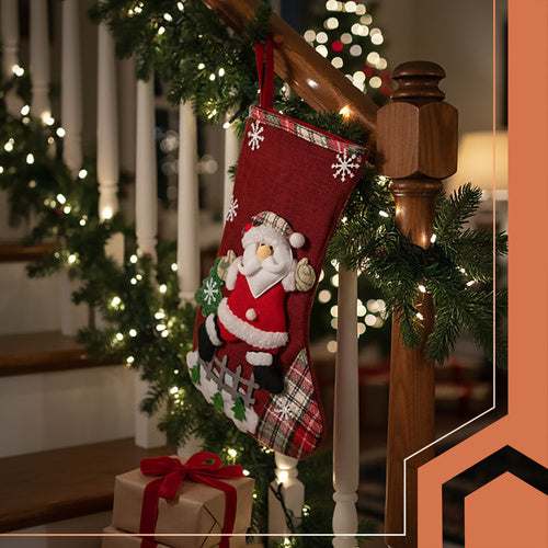 Božićne Dekorativne Čarape za Poklone 4 Komada, 19 x 31 cm, Višebojne