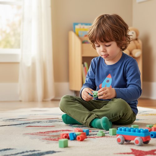 Senzorne Gumene Kocke za Djecu, 30 Komada u Kutiji, Višebojne, 20 x 12 cm