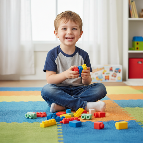 Senzorne Gumene Kocke za Djecu, 30 Komada u Kutiji, Višebojne, 20 x 12 cm