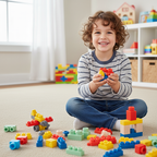 Senzorne Gumene Kocke Za Djecu, 80 Komada, Višebojne, U Koferu 38 x 15 cm
