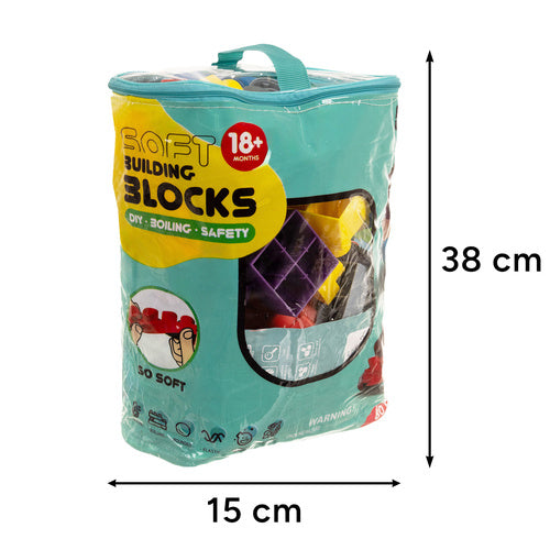 Senzorne Gumene Kocke Za Djecu, 80 Komada, Višebojne, U Koferu 38 x 15 cm