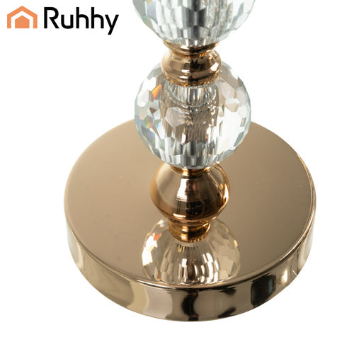 Set Svijećnjaka i Lampiona od Stakla 3 Komada Zlatni 41 x 12 cm