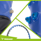 Hula Hoop s Magnetnim Izbočinama 110 cm, Plavo-Crni, 1.5 kg, Sklopivi