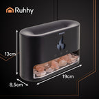 Aroma Difuzor i Ovlaživač Zraka s LED Efektom Kamina 250 ml Crni