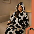 XXL Crno-Bijela Oversize Deka Hoodie 115 x 80 cm