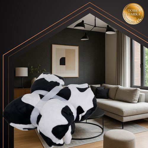 XXL Crno-Bijela Oversize Deka Hoodie 115 x 80 cm