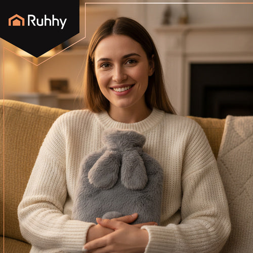 Gumena Termofor Boca s Navlakom 1.8L Siva/Bež 33x21 cm