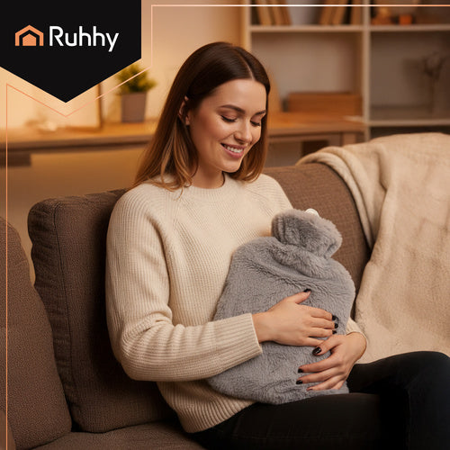 Gumena Termofor Boca s Navlakom 3.5L, Siva/Bež, 41 x 24 cm