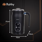 Električni Pjenjač Za Mlijeko s LED Zaslonom 500W Crni 21 x 15 x 10 cm