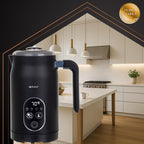 Električni Pjenjač Za Mlijeko s LED Zaslonom 500W Crni 21 x 15 x 10 cm