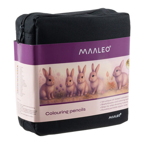 Set Za Crtanje 120 Boja s Perivom Torbicom 21 x 22 x 8 cm Crni