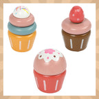 Drveni Dječji Set za Čajanku s Postoljem za Kolače, 15 Dijelova, Višebojni