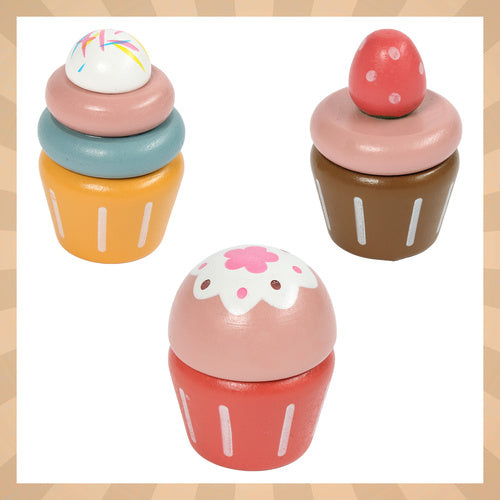 Drveni Dječji Set za Čajanku s Postoljem za Kolače, 15 Dijelova, Višebojni