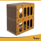 Grebalica za Mačke s Dvokatnom Kućicom 51.5x45.5x28 cm Smeđa