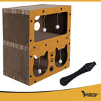 Grebalica za Mačke s Dvokatnom Kućicom 51.5x45.5x28 cm Smeđa