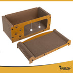 Grebalica za Mačke s Dvokatnom Kućicom 29,5x56x27 cm Smeđa