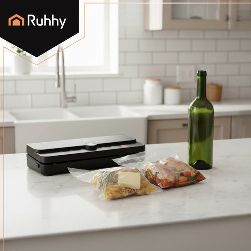 Vakuumski Aparat za Zatvaranje Folije 30 cm, Crni, 110W, Set