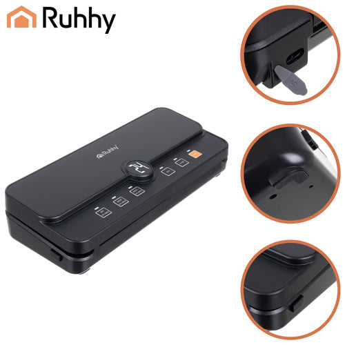 Vakuumski Aparat za Zatvaranje Folije 30 cm, Crni, 110W, Set