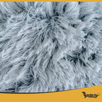 Plush Krevet Za Mačke i Male Pse Sivi 44x38x6 cm S Krovom