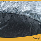 Plush Krevet Za Mačke i Male Pse Sivi 44x38x6 cm S Krovom