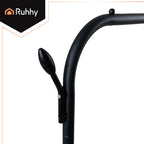 Stalak za Odjeću na Kotačima s Dvije Šipke i Policom 150 x 110 x 57 cm Crni