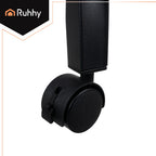 Stalak za Odjeću na Kotačima s Dvije Šipke i Policom 150 x 110 x 57 cm Crni