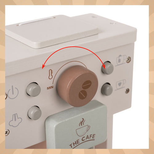 Drveni Aparat za Kavu za Djecu s Priborom