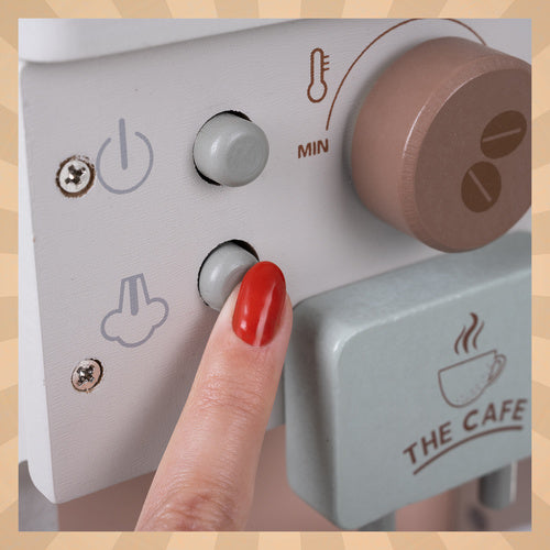 Drveni Aparat za Kavu za Djecu s Priborom