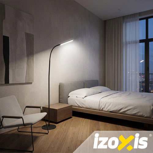 LED Podna Lampa 180 cm - Crna