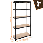 Metalne Police 222x100x45cm - 1000kg